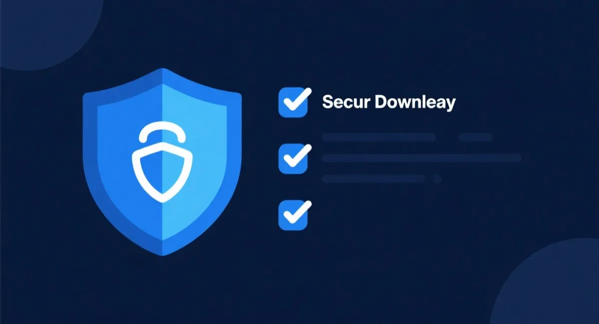 安全下载与核对清单示意图